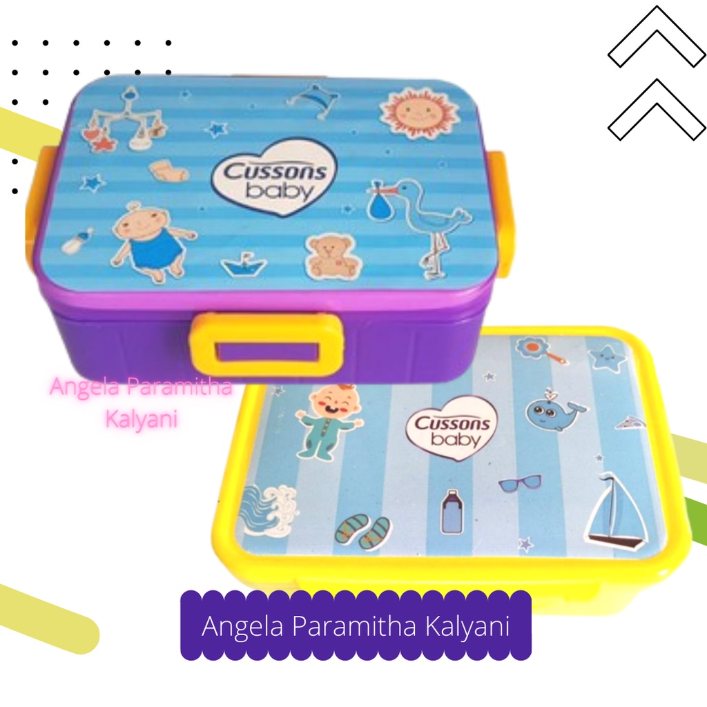 Cussons lunch box / kotak makan / kotak bekal (warna random)