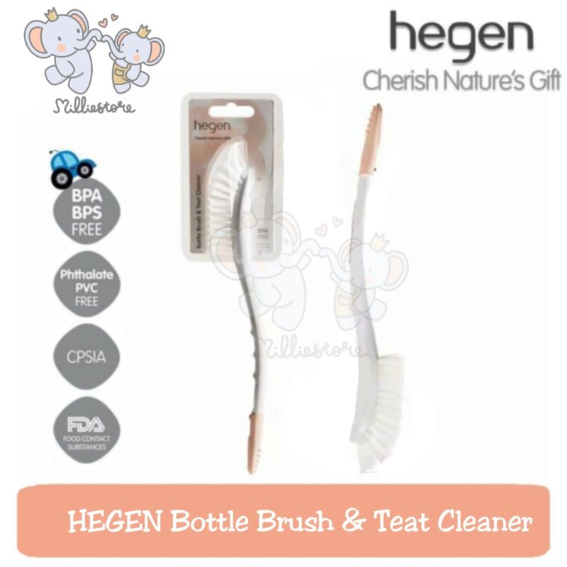 Hegen Bottle Brush &amp; Teat Cleaner - Sikat Botol &amp; Dot Hegen