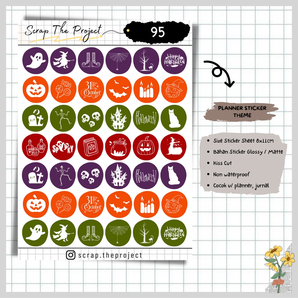 

STICKER PLANNER JOURNAL / STICKER HAPPY HALLOWEEN / STP - 95