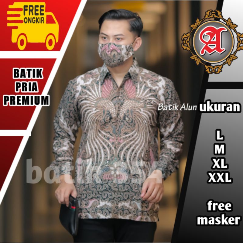 Baju Batik Aluna premium Baju Batik Pria Lengan Panjang Premium Aluna PCW 013