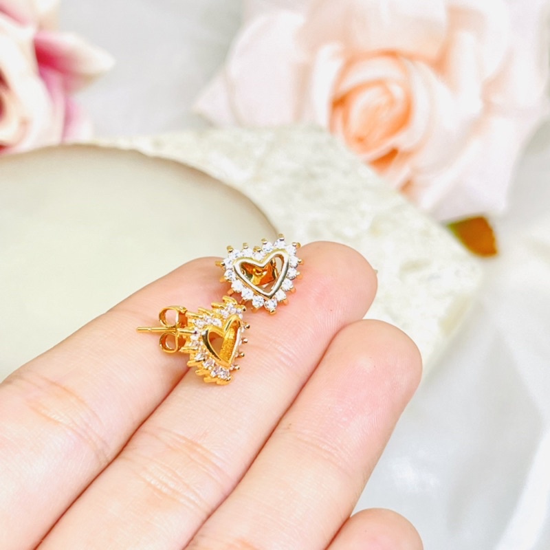 Anting tusuk permata motif emas murah meriah Xuping