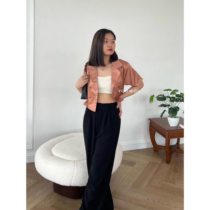 Whitney Outer/ Outer Satin Crop