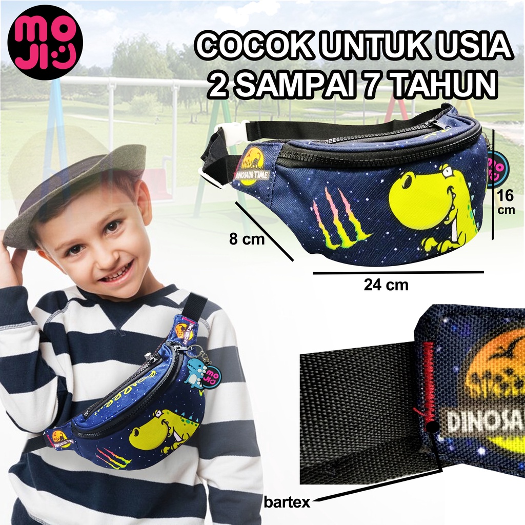 Tas Pinggang Anak Laki laki dan Perempuan / Tas Selempang Anak Bumbag Karakter - MOJI