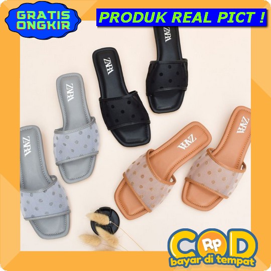 Import Terlentur Sandal Kokop /Sandal Slop Wanita Sandal Teplek Wanita Kekinian Teplak Wanita Import
