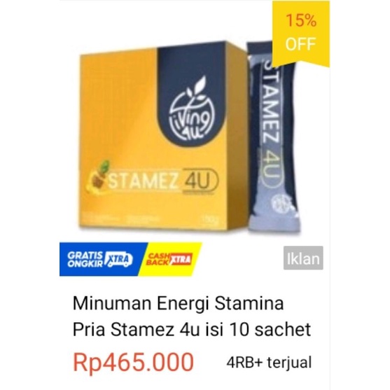 

Minuman Energi Stamina Pria isi 10 sachet