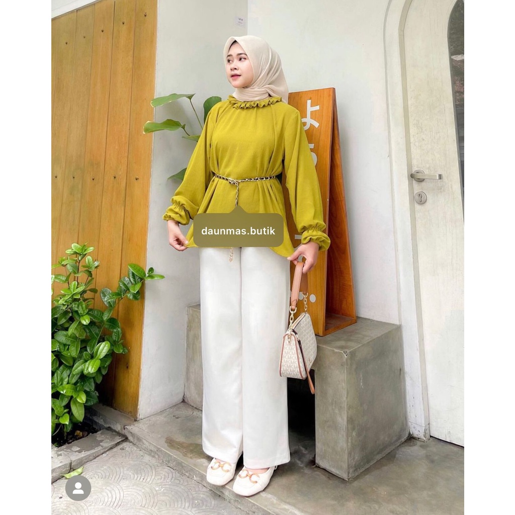 1KG MUAT 5PCS | SELIA BLOUSE ATASAN WANITA AIRFLOW CRINKLE HITS OOTD SELEBGRAM FASHION GROSIR WANITA TERMURAH