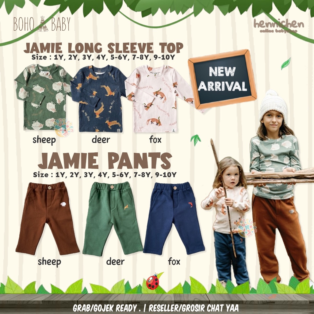 PROMO 7.7 PROMO BAJU LEBARAN MURAH BOHOPANNA Jamie 1-10 Tahun Jamie Long Sleeve Top / Jamie Long Pant