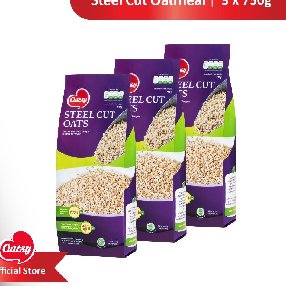 

Laku keraz--OATSY Steel Cut Oats 750g (Triple Pack)
