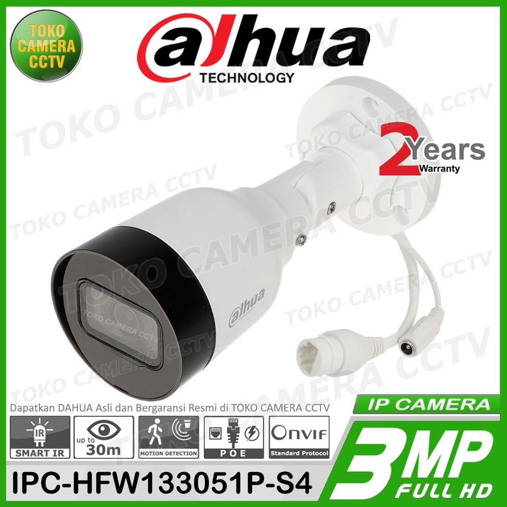 IP CAMERA 3MP DAHUA IPC-HFW133051P-S4 IP KAMERA CCTV POE