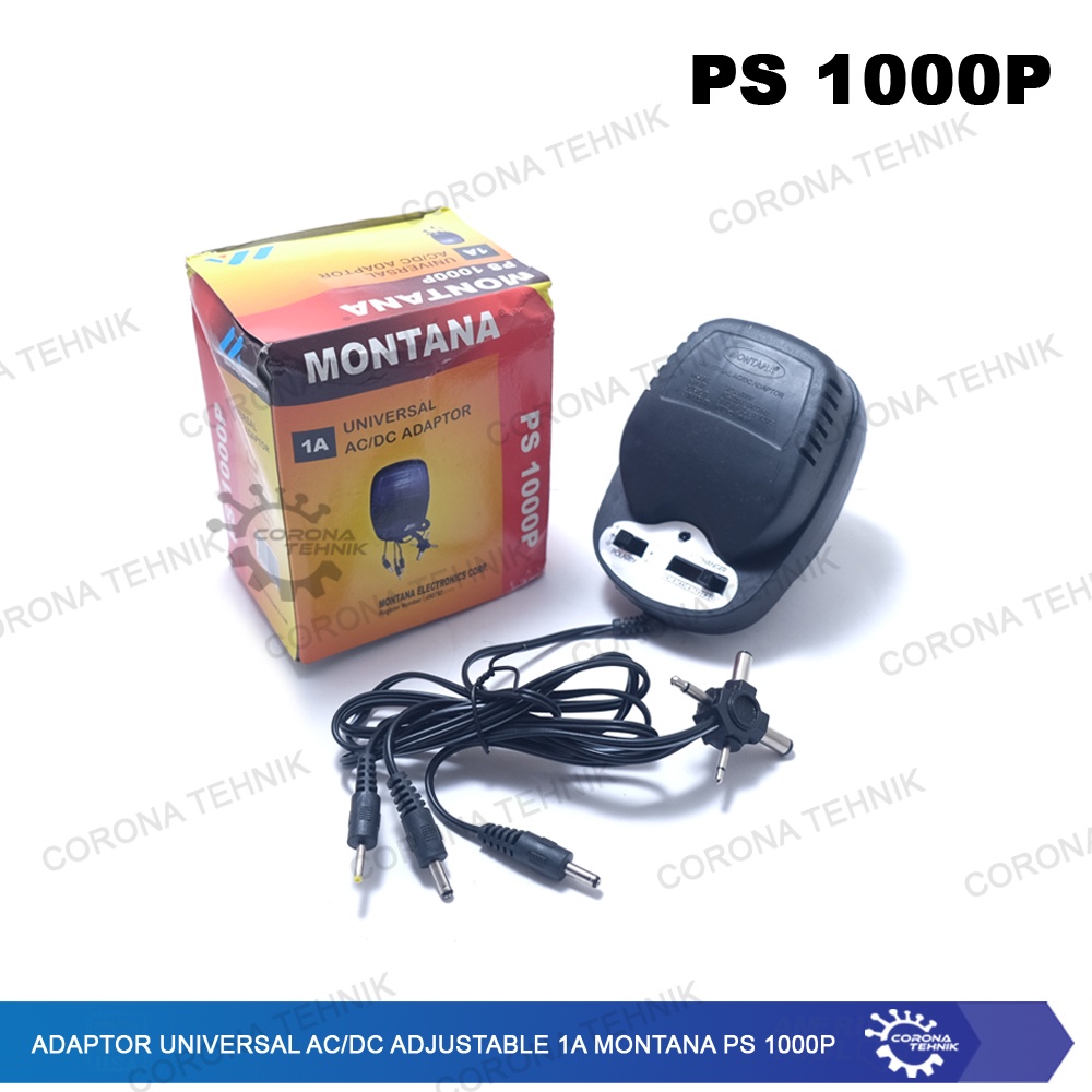 Adaptor Universal AC/DC Adjustable 1 A Montana PS 1000P