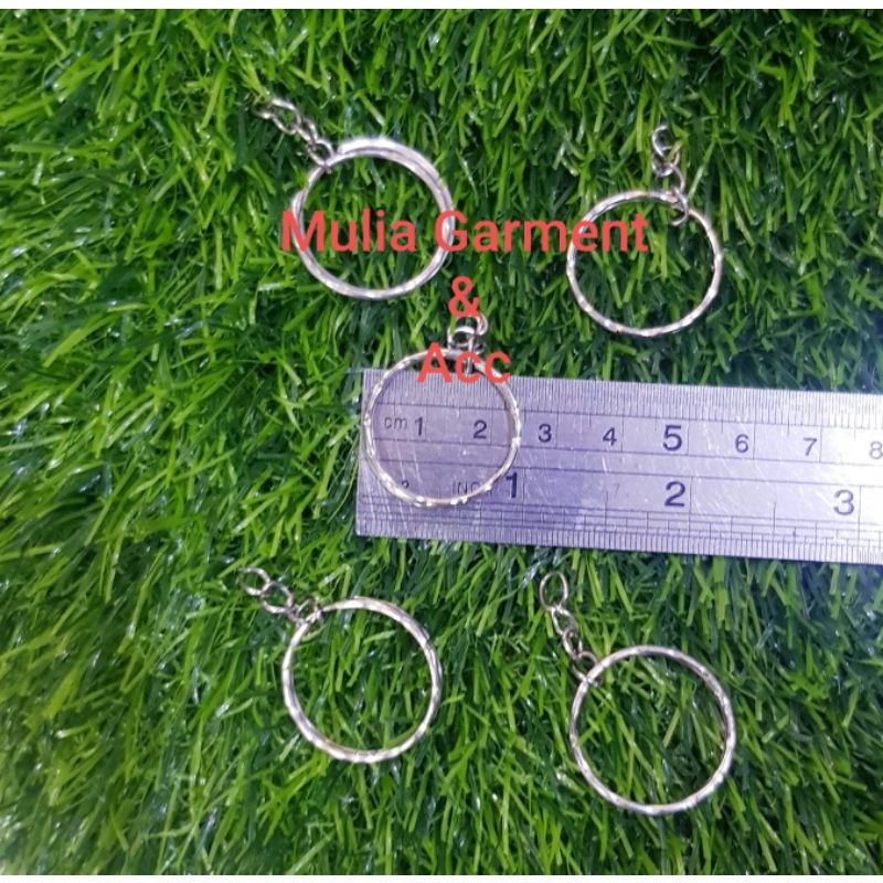 RING GANTUNGAN KUNCI STAINLESS DIAMETER 2,5CM ISI 12 BUAH