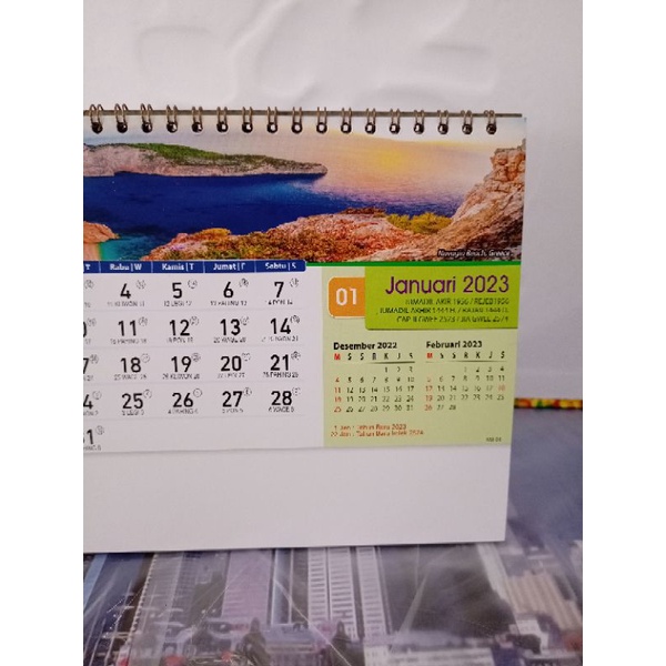 

kalender meja pemandangan landscape 2023
