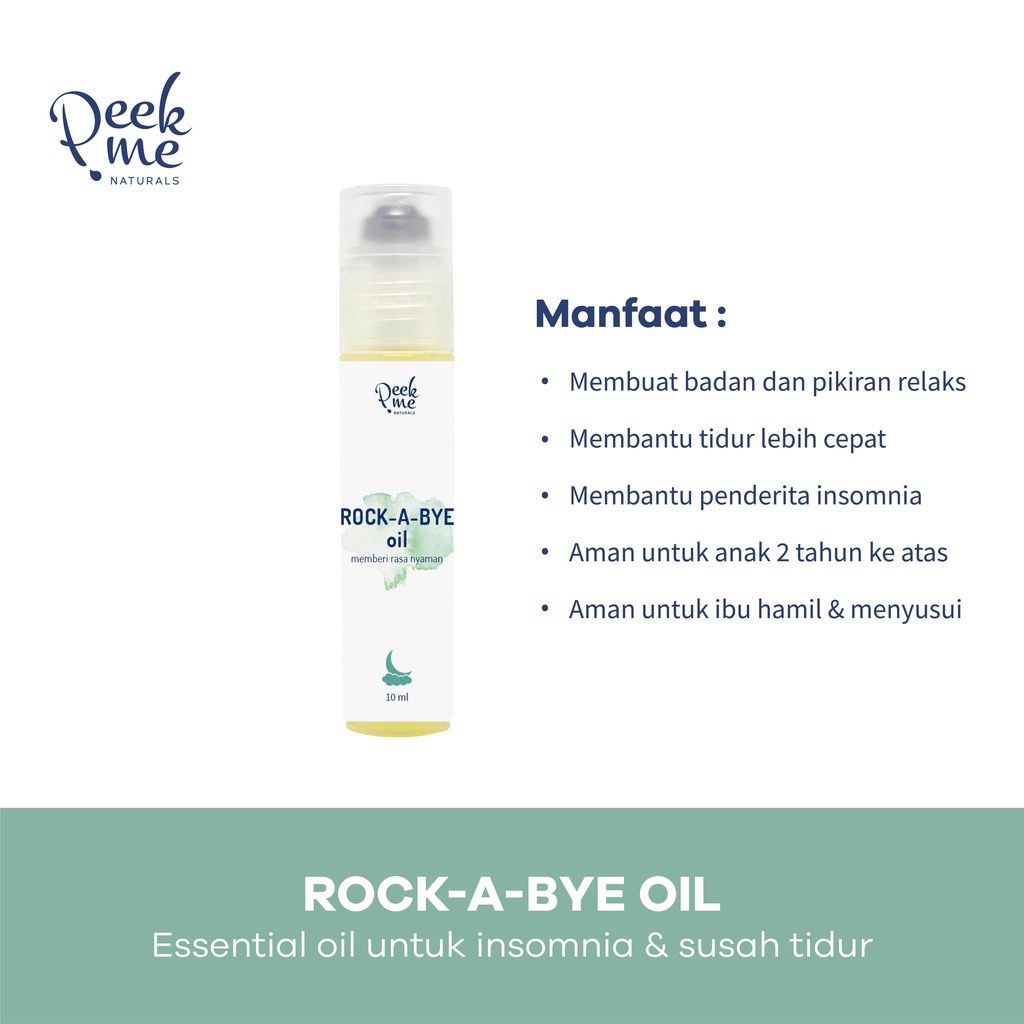 PEEK ME NATURALS ROCK A BYE OIL (GOODNIGHT / SLEEPYHEAD) 10ML