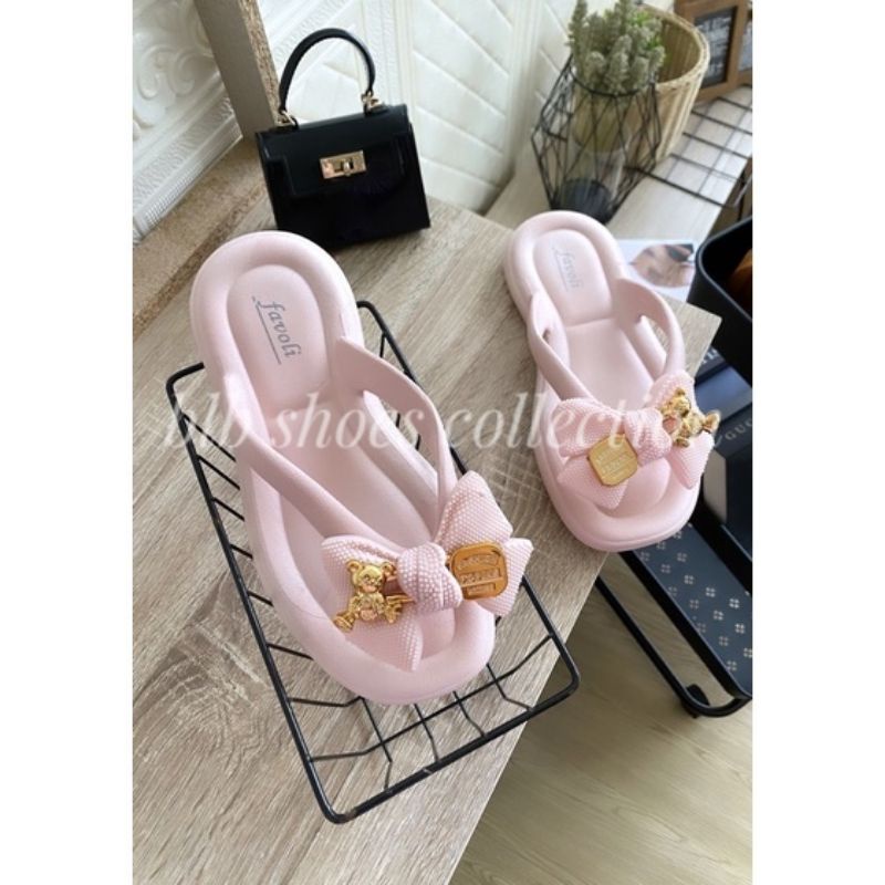 SANDAL JEPIT WANITA IMPORT SANDAL JELLY WANITA MOTIF PITA CANTIK KEKINIAN SENDAL WANITA EMPUK MODEL KOREA