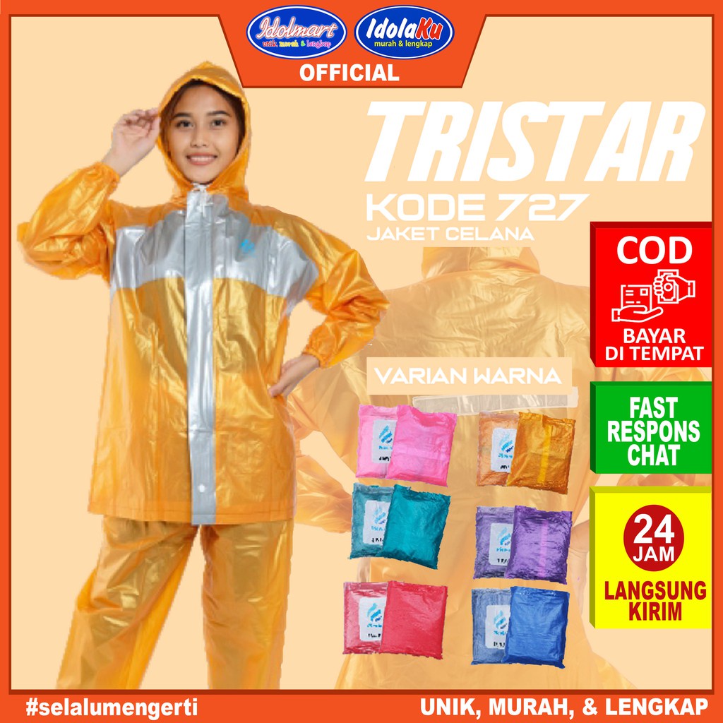 IDOLAKU Plevia Jas Hujan Jaket Celana Remaja Tristar 727 Plevia Semarang