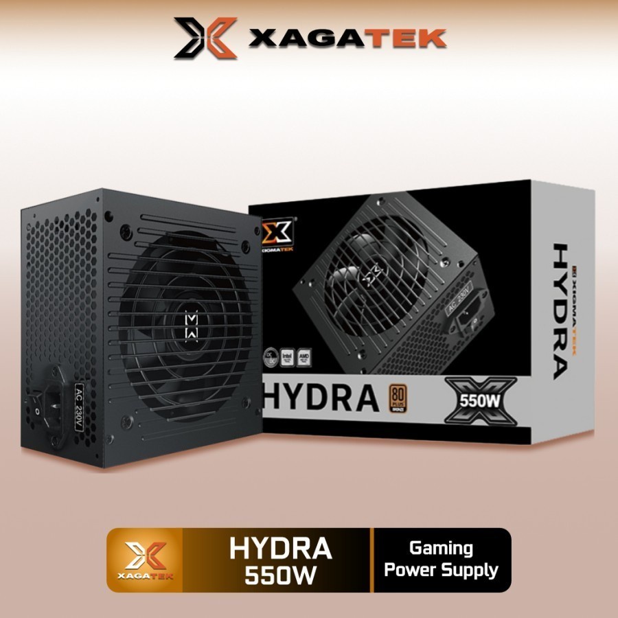 Power Supply XAGATEK Hydra 550W ATX PSU 80+ Plus Bronze