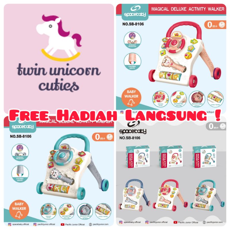 Magical Activity Walker Spacebaby SB-8106 music belajar jalan