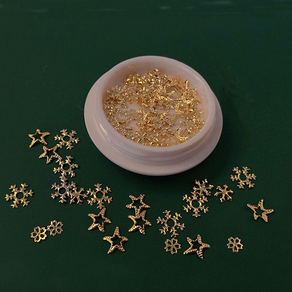 AUGUSTINA Agustinina Natal Dekorasi Nail Art Glitter Fashion Alloy Elk Woman Gift Santa Claus Snowflake Snowman Shiny 3D Rhinestones