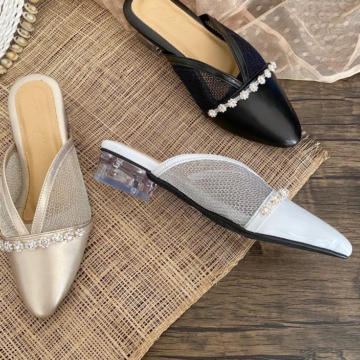 [MS.18Oc22ᴳ] FAANDCO - HEELS KACA 3CM DIAMOND LANCIP