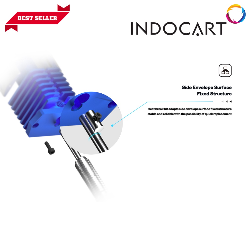 INDOCART 3D Printer HotEnd Ori Phaetus DragonFly Hotend HIC HF Blue