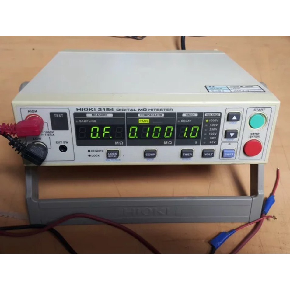 Hioki 3154 Insulation resistance Applied DC voltage method Testing voltage 25 50 100 250 500 1000 VD