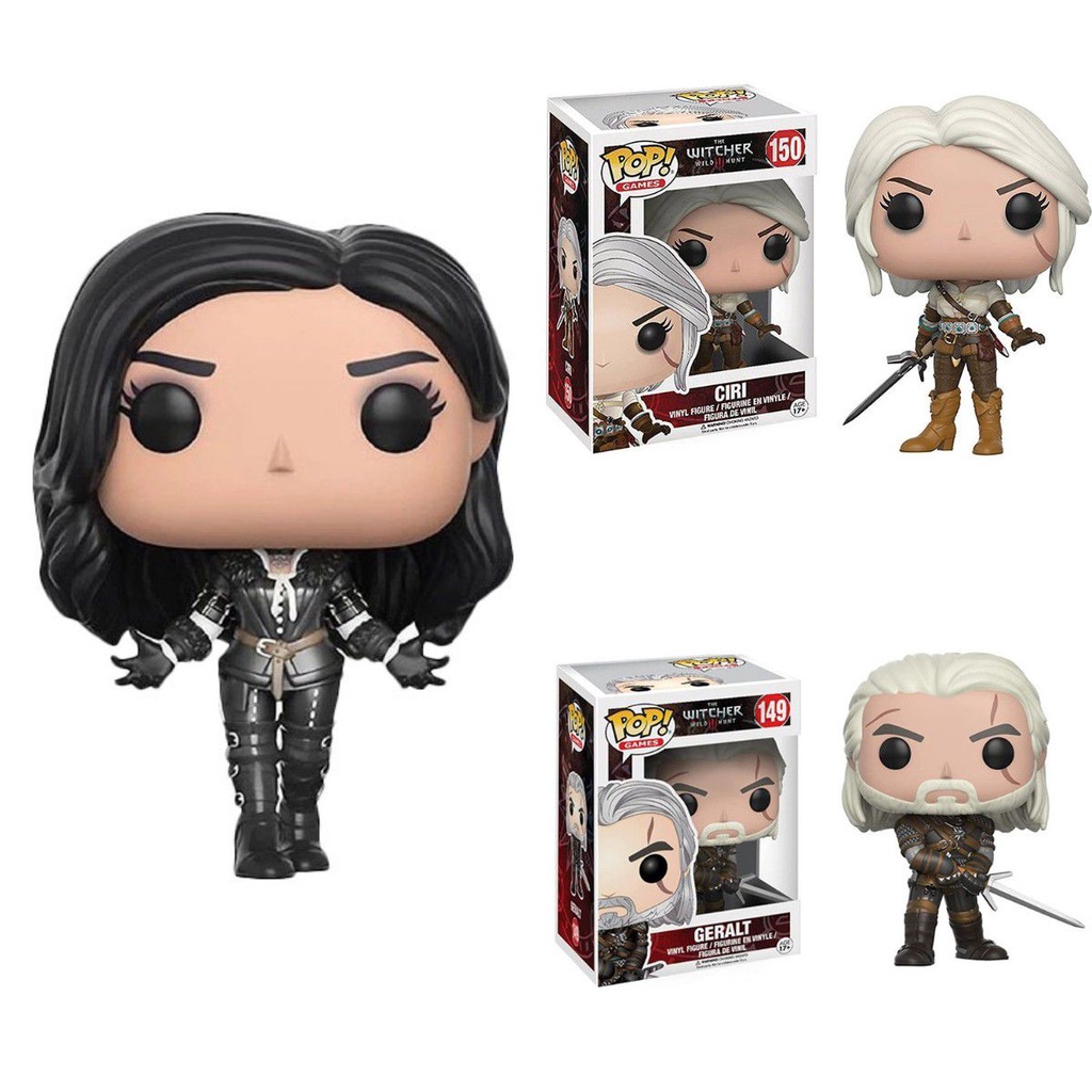 Witcher The3 Wild Hunt Funko Pop Ciri Geralt Yennefer Boneka Figure Mini Mainan Anak