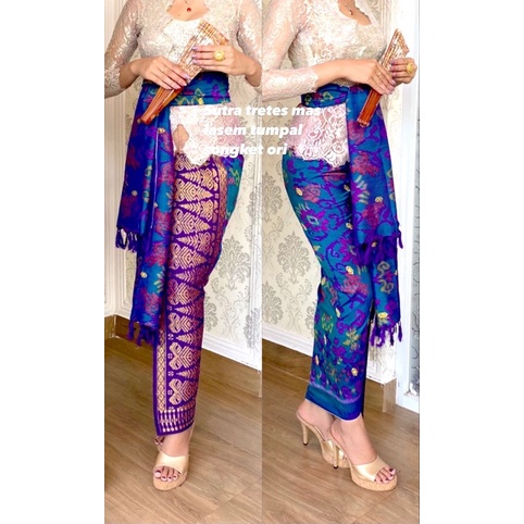 SET KAMEN SELENDANG SUTRA MASTULI LASEM SINGARAJA TRETES MAS TUMPAL SONGKET ORI
