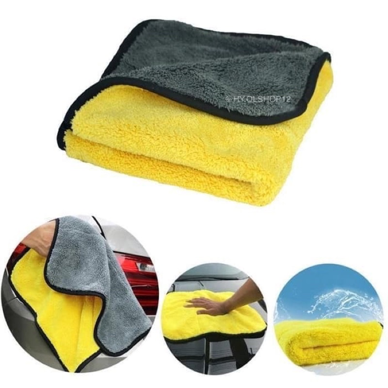 [HY.OLSHOP12] Kain Lap/ Kain Lap Serbaguna/ Kain Lap Mobil MICROFIBER 2 Sisi Halus