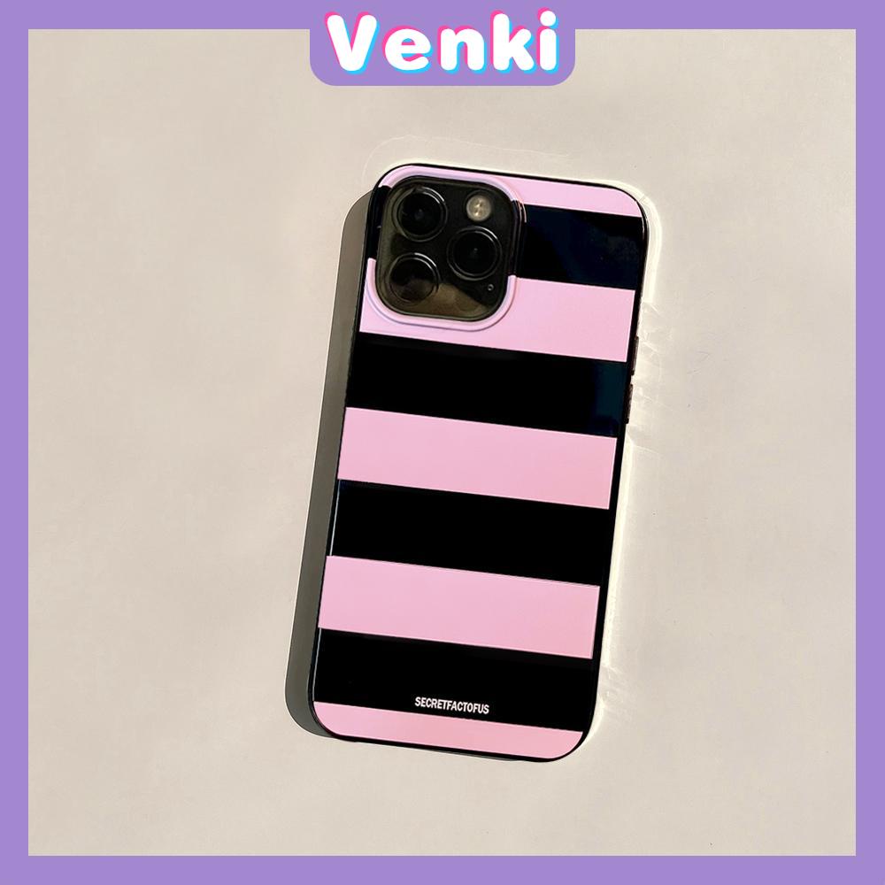 iPhone Case For 14 Series TPU Soft Case Sweet Style Glossy Black-pink Stripe Candy Case Camera Protection Shockproof For iPhone 14 13 12 11 Plus Pro Max 7 Plus X XR