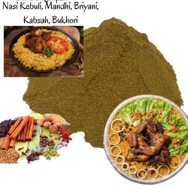

Paket Hemat--250gram Bumbu Kebuli Mandhi Briyani Kabsah Bukhori