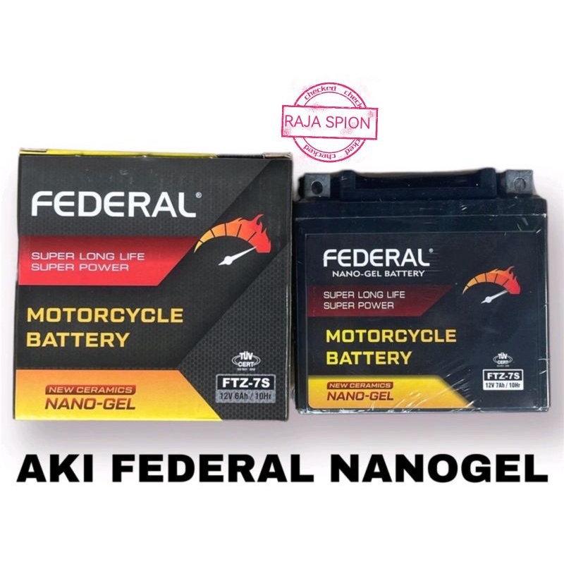 aki full kering federal satria fu Vario 150/aki full kering federal 6 ampere/aki full kering federal ftz7s