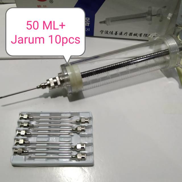 Alat Suntik Kambing Sapi Kuda Babi Jarum Suntik Besar Spuit Mika Syringe Turbo Spoit - Alat Kesehatan Hawan