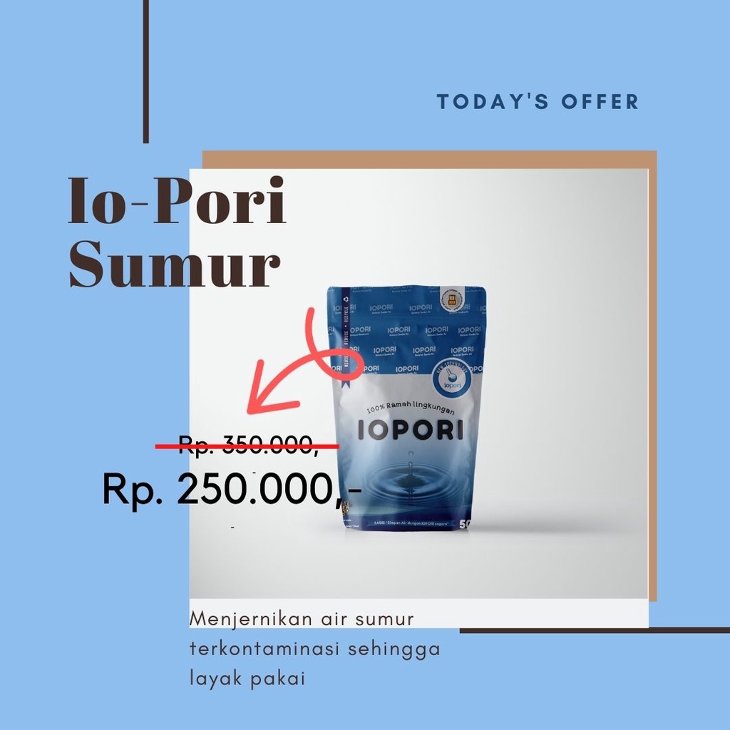 Obat Penjernih air dan filter alami sumur untuk memperbaiki sumber mata air sumur rumah tangga-(Iopo