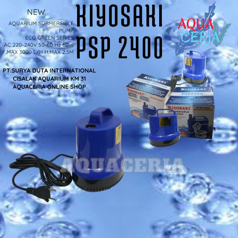 kiyosaki psp 2400 power head pompa celup kolam ikan hidrofonik