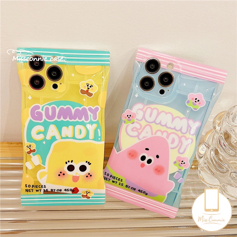 Soft Case Motif SpongeBob Patrick Star Untuk iPhone 11 Pro Max XR 7 8 6 6s Plus 12 13 14 Pro Max 14 Plus X XS Max SE 2020