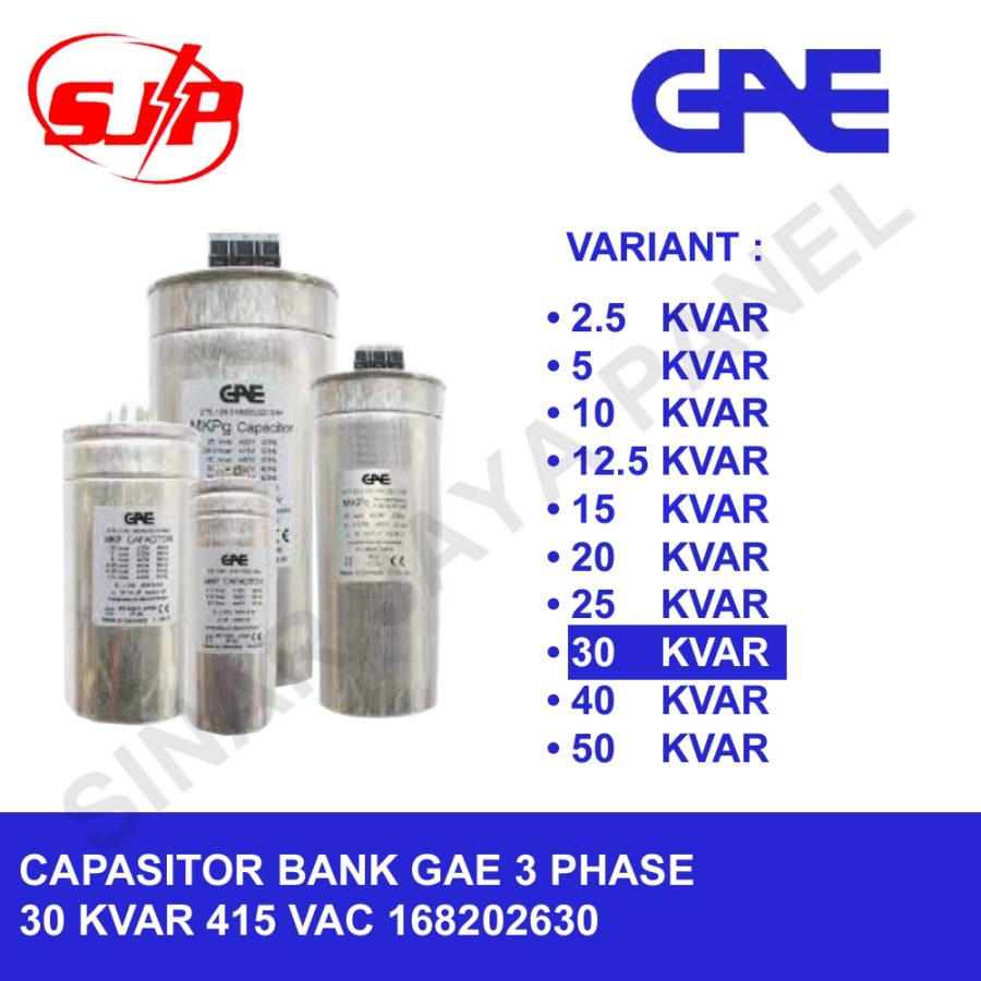 CAPASITOR KAPASITOR BANK GAE MKPC 30 KVAR 30KVAR 415V 3 PHASE 203440033