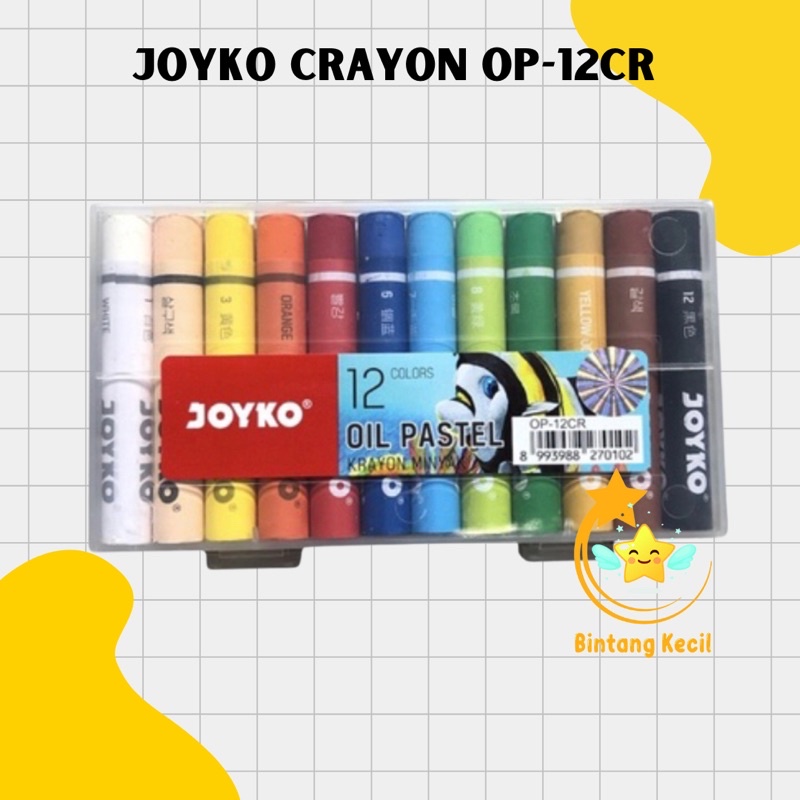 

[SET] CRAYON JOYKO 12CR WARNA/OIL PASTEL KRAYON MINYAK JOYKO 12 WARNA