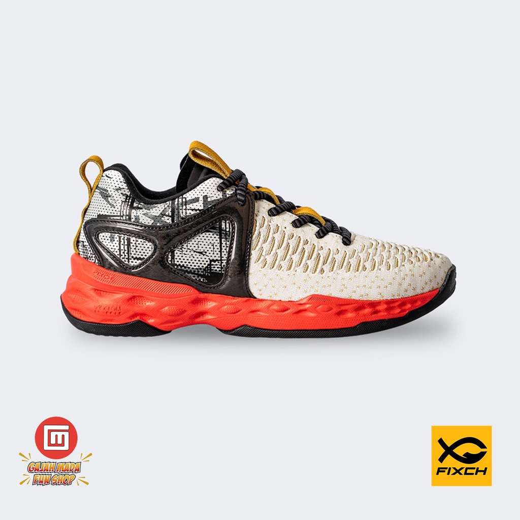 SEPATU VOLLY FIXCH - BLITZKRIEG OFFWHITE - BLACK - RED volleyball shoes