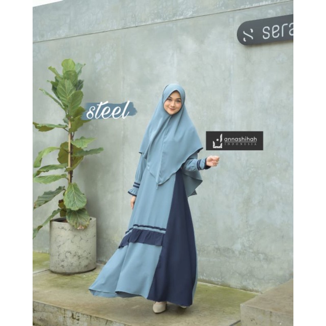 SET HIJAB CALISTA BY ANNASHIHAH/ SET GAMIS REMAJA/ SET GAMIS ITY CREPE MODEL MIX TERBARU