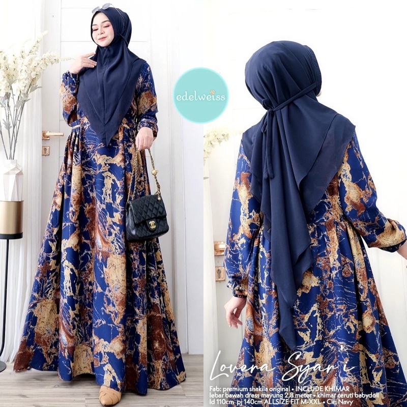 LOVERA SYAR’I DRESS (Gamis Syari) by Edelweiss