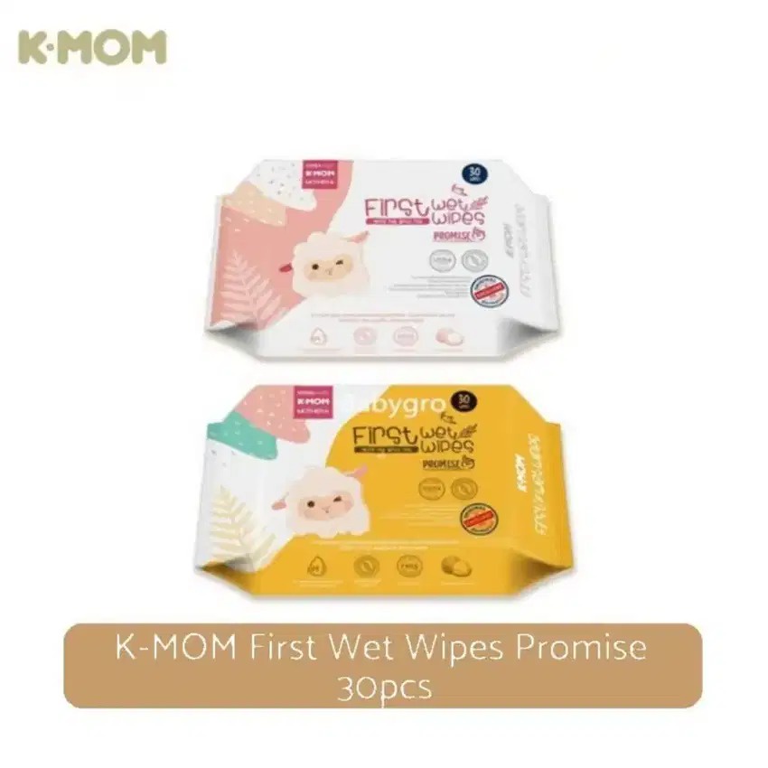 K-MOM First Wet Wipes 30s PROMISE/ Tisu Basah Bayi