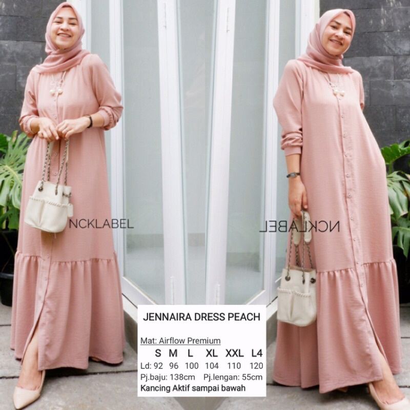 JENNAIRA DRESS NCK LABEL / jennaira nck label / gamis ncklabel