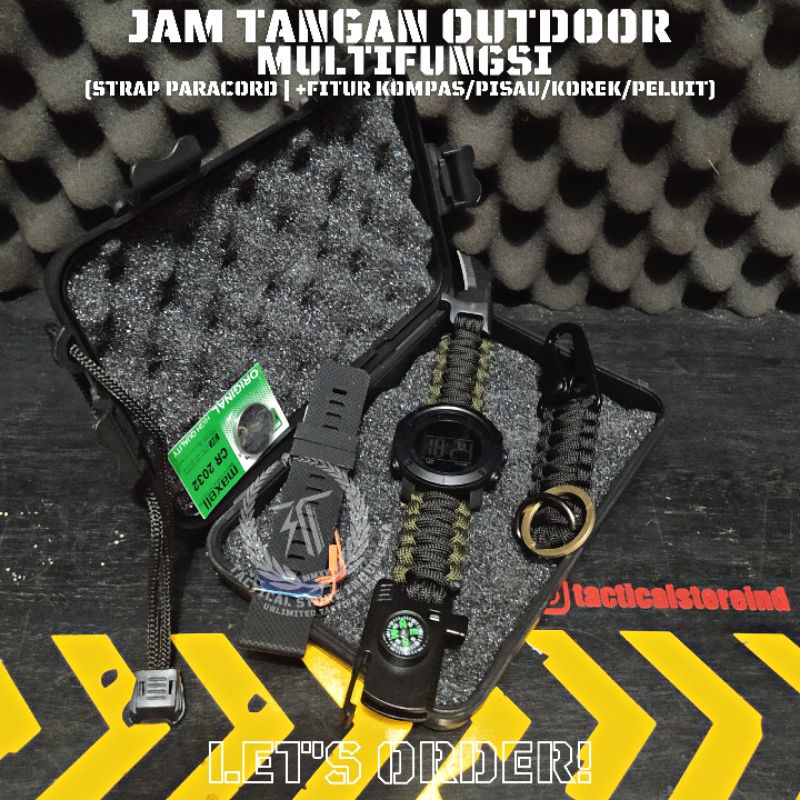 Jam Tangan Paracord Custom - Jam Tangan Tactical Outdoor Survival TSI SERIES #01