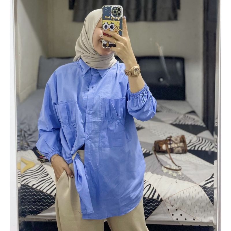 Cantika Blouse / Cantika Top / Kemeja Katun / Pocket
