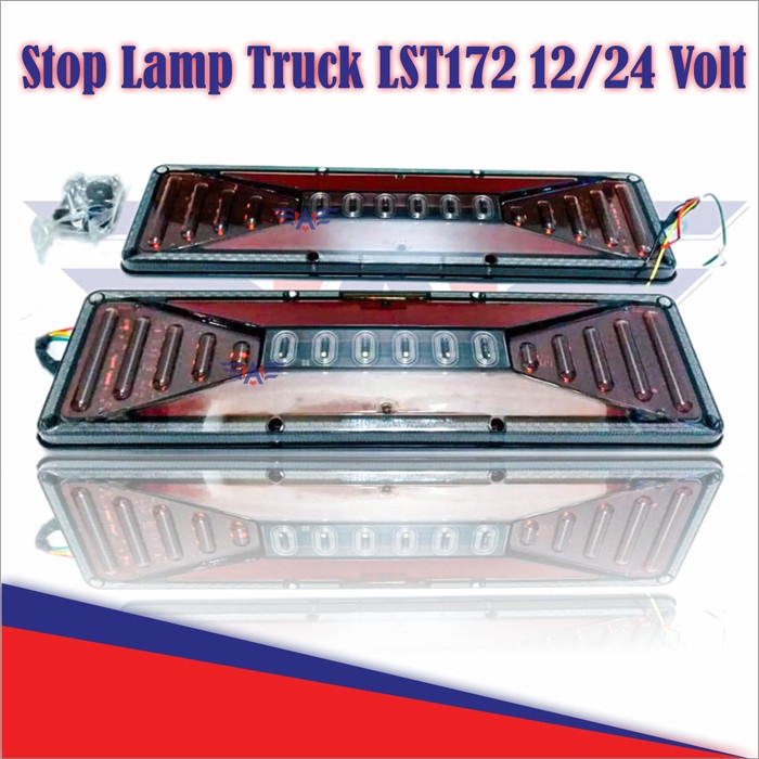 Lampu Variasi Stop Lamp Lampu Rem Truk LST172 12/24 Volt