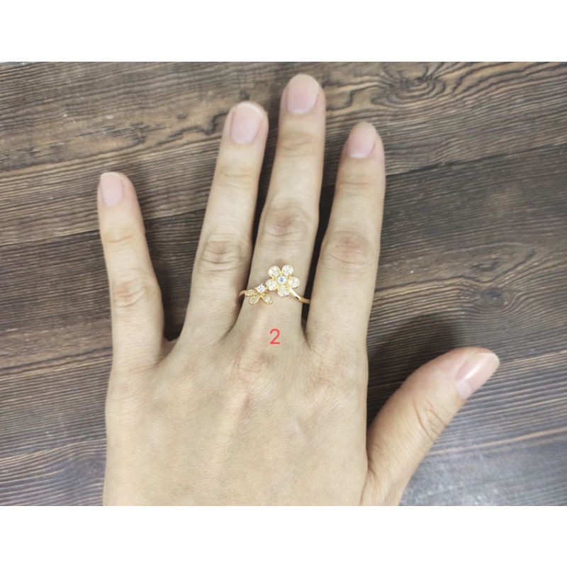 Fifi Fashion Cincin Fashion Cantik Model Perhiasan Lapis Emas 18K C0020