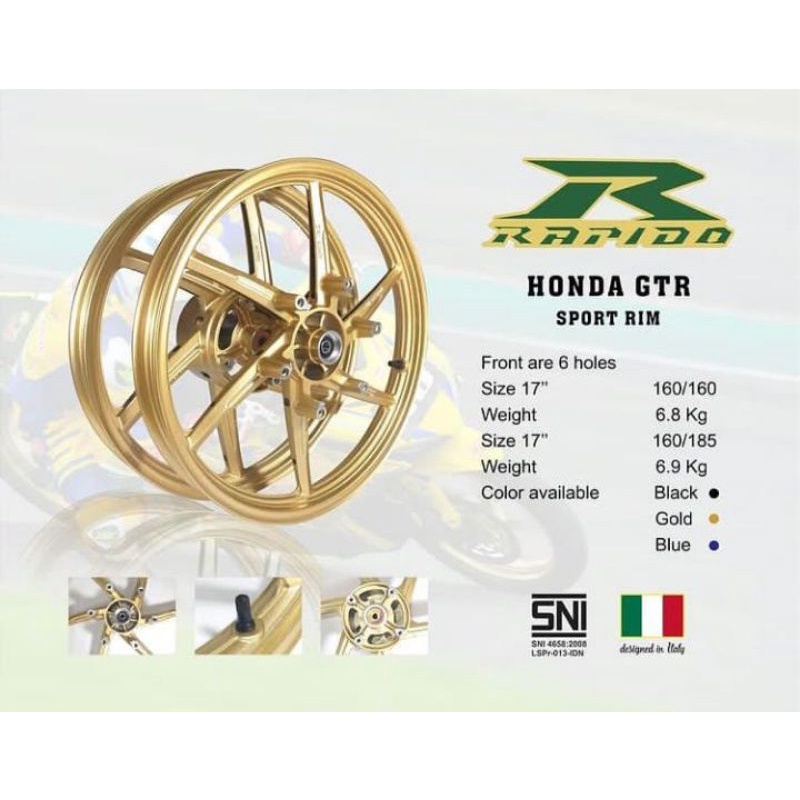 Velg SND Rapido - 601 Honda GTR 150 Sport Rim