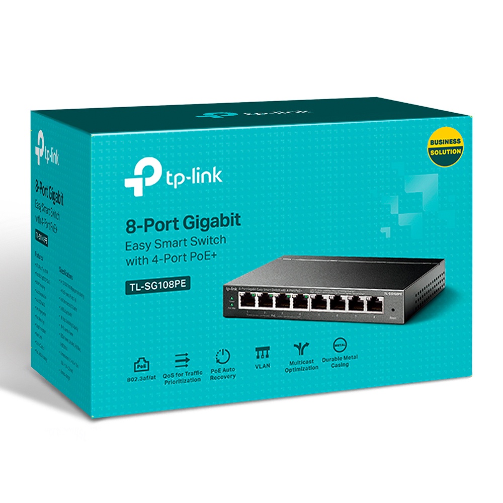 (New)Tp-link TL-SG108PE 8-Port Gigabit Easy Smart Switch with 4-Port PoE