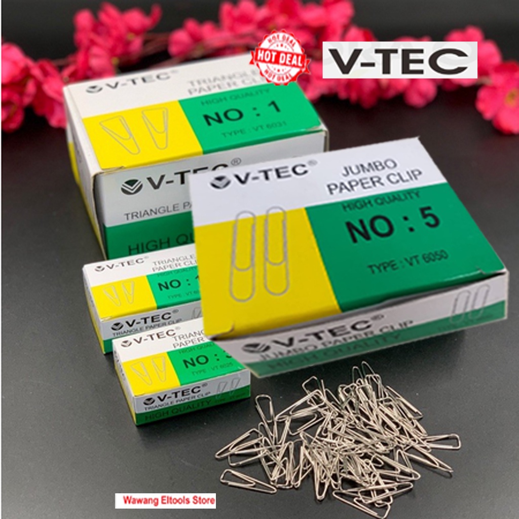 

Paper Clip V-TEC No. 1 / No. 5 JUMBO ( (TRIANGLE PAPER CLIP)