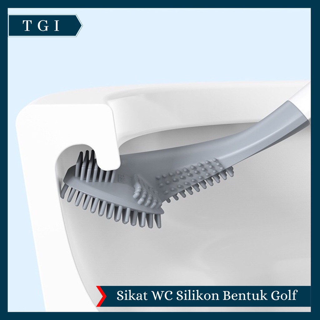 TGI - SIKAT TOILET SILIKON BENTUK STIK GOLF | ALAT PEMBERSIH WC KAMAR MANDI | TOILET BRUSH SILICONE FLEKSIBLE SERBAGUNA SELA KARET LENTUR | SIKAT TOILET MURAH | SIKAT TOILET SERBAGUNA